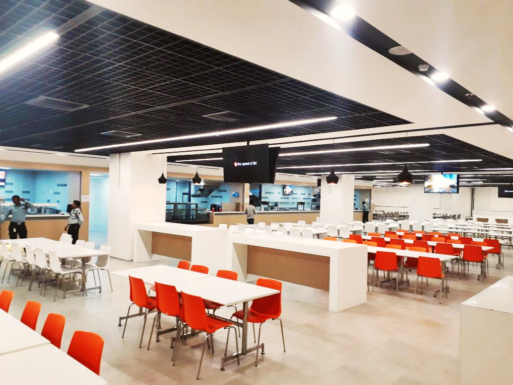 audiovisual solution for corporate cafe